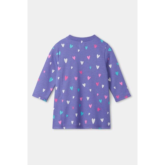 Hatley 2T Toddler Girl Dress Hatley Confetti Hearts - Iris - Picture 2 of 8